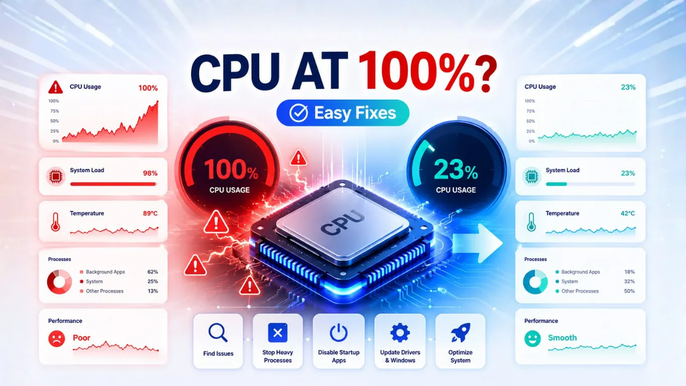 How to Fix High CPU Usage (When Your CPU Hits 100%)
