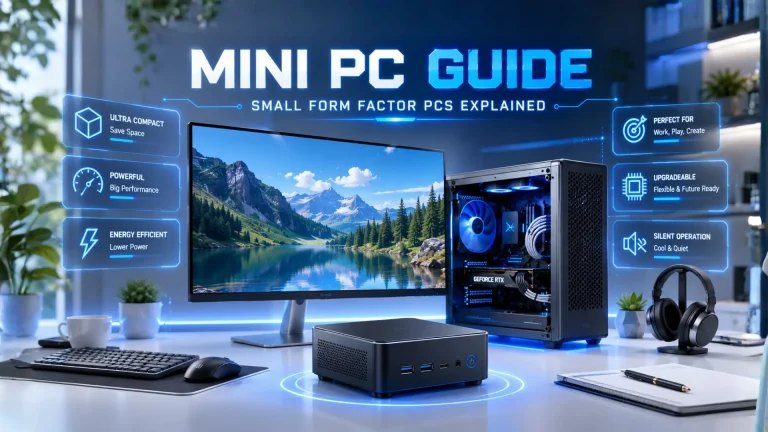 Mini PC guide showing compact everyday computers and small form factor gaming PCs.
